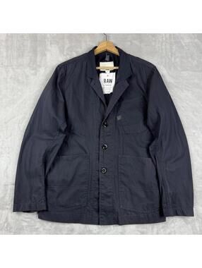 G-Star RAW Flex Blazer S Double Of Jacket Mens Size XL Navy Dark Cotton Preppy